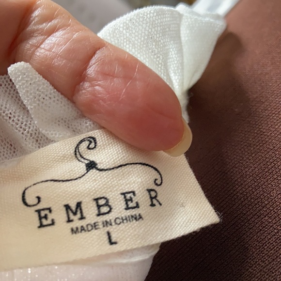 Ember long sleeve square neck smocked blouse - Picture 5 of 5